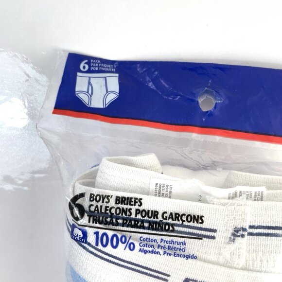 Vintage Fruit Of The Loom Briefs Size 2 6 Pack 1998 Preshrunk Cotton Underwear - Picture 3 of 6